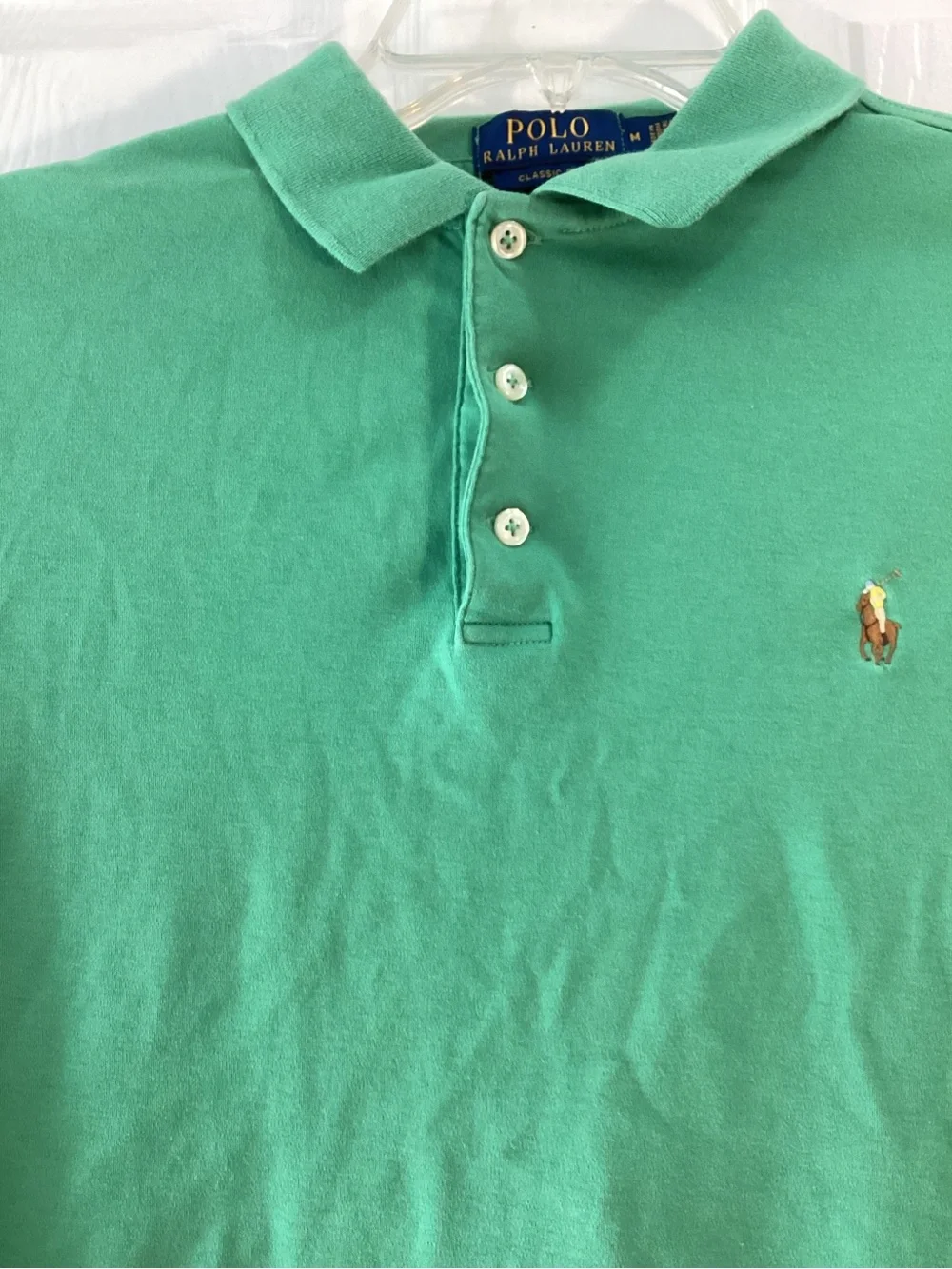 Ralph Lauren Green Short-Sleeve Polo with Embroidered Pony